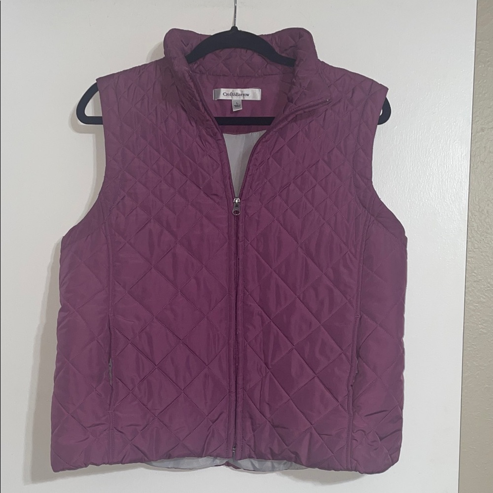 Croft & Barrow Quilted Plum Vest